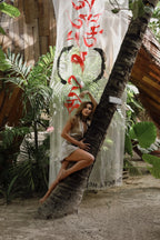 Goddess-style beach photoshoot in Tulum