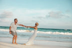 Romantic sunset couple photoshoot experience in Tulum