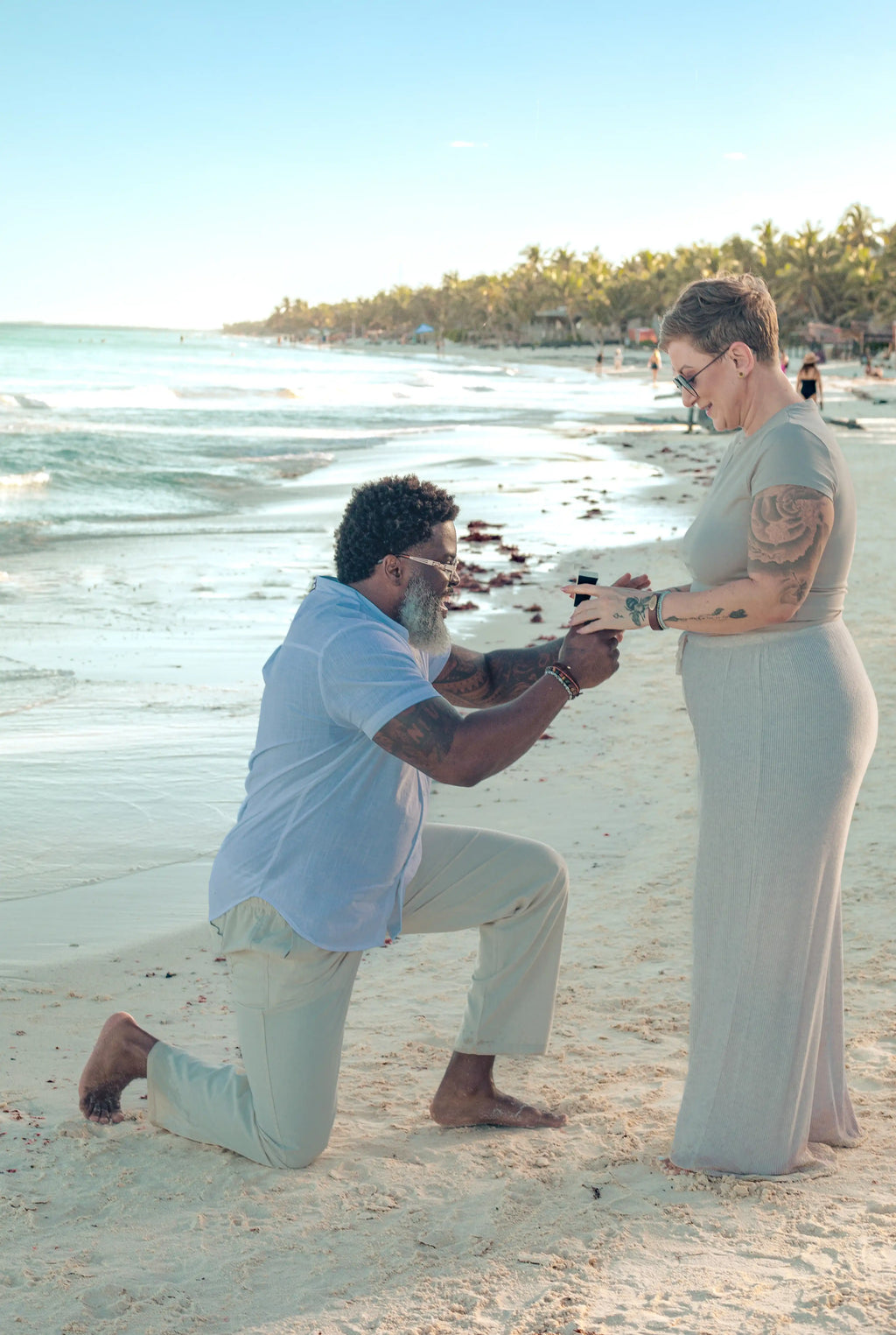 Engagement photoshoot during a vacation in Tulum