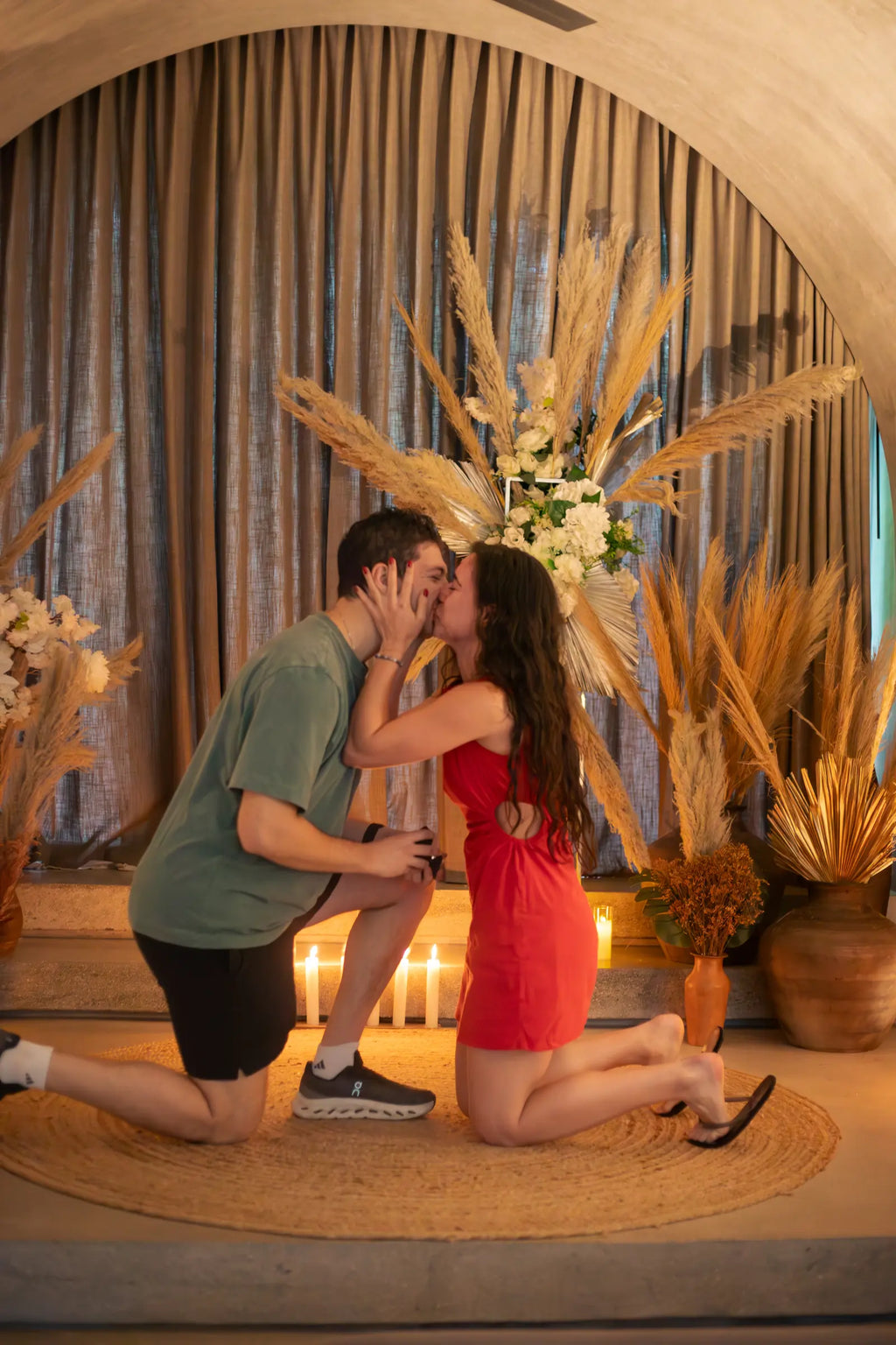 Intimate elopement-style proposal photoshoot in Tulum