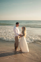 Surprise beach proposal in Tulum captured by a professional photographer